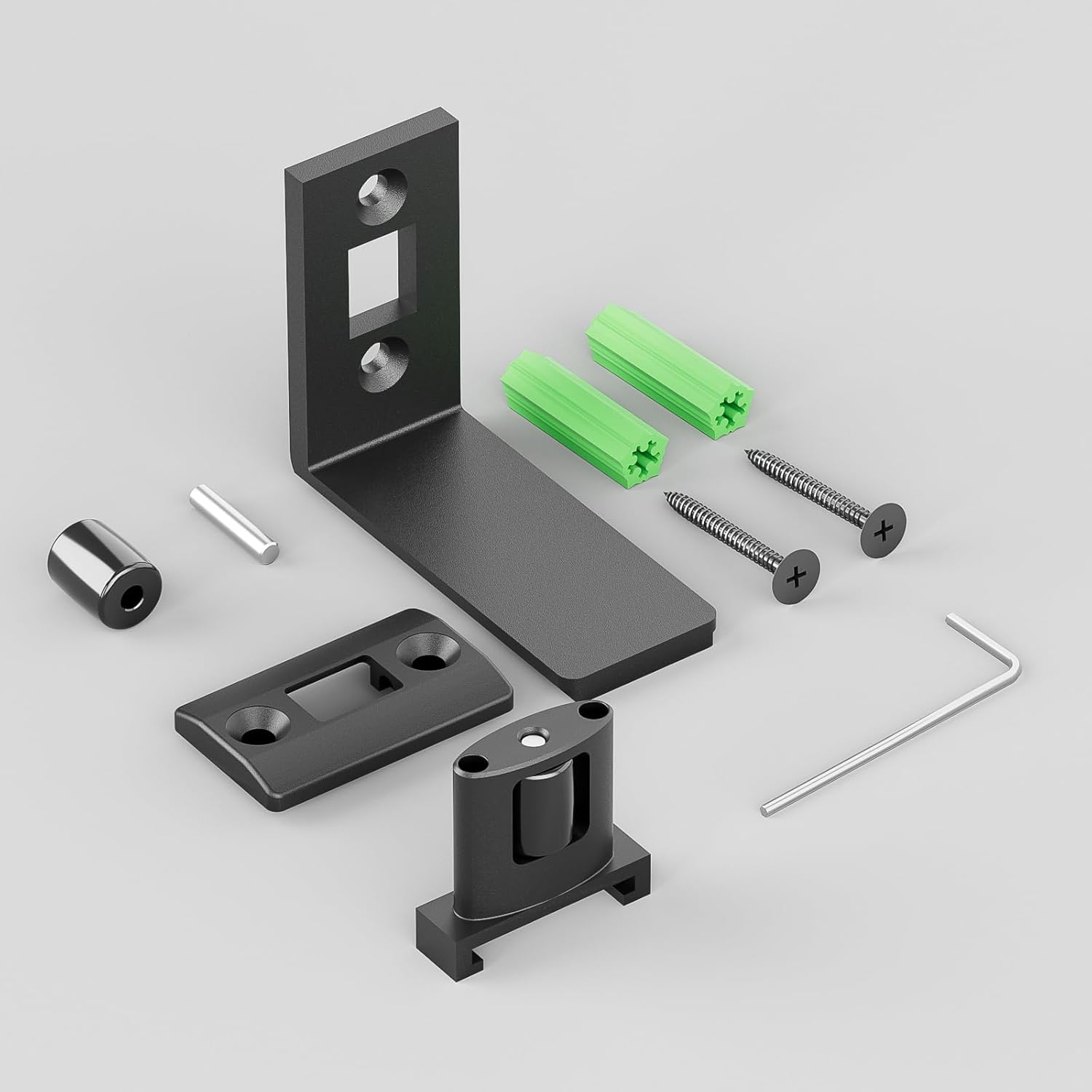 AONAYIOA Wand-/Türverstellbare Bodenschienen, Schiebetür-Schiebetür-Bodenschienen, für Glas-/Holztüren, schwarz