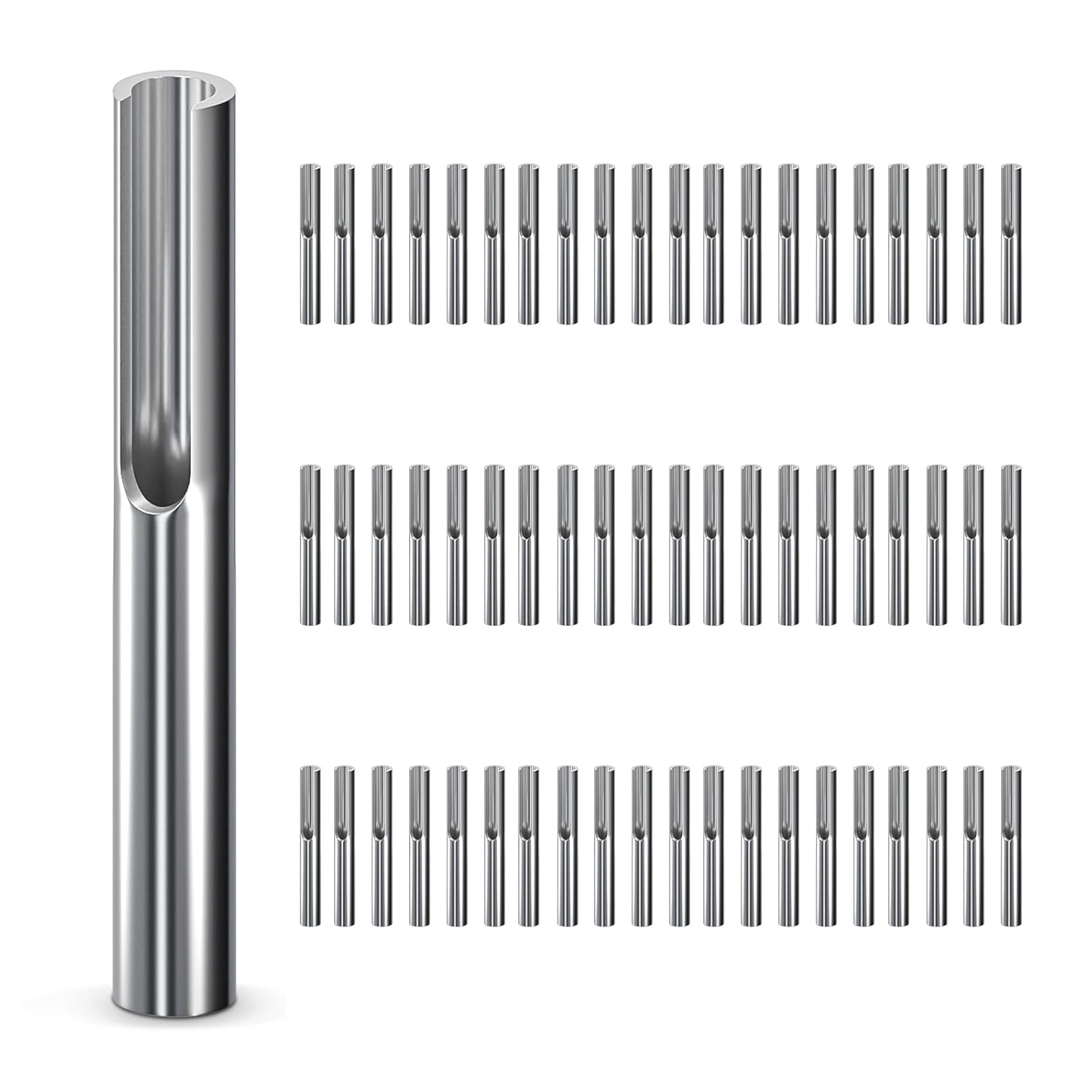 60 Pack 316 Stainless Steel 1/8" Adjustable Invisible Cable Railing Kit, Terminal Toggle Anchor Angle, Indoor Railing Kit for Metal Railing Corner Post and Wall Post