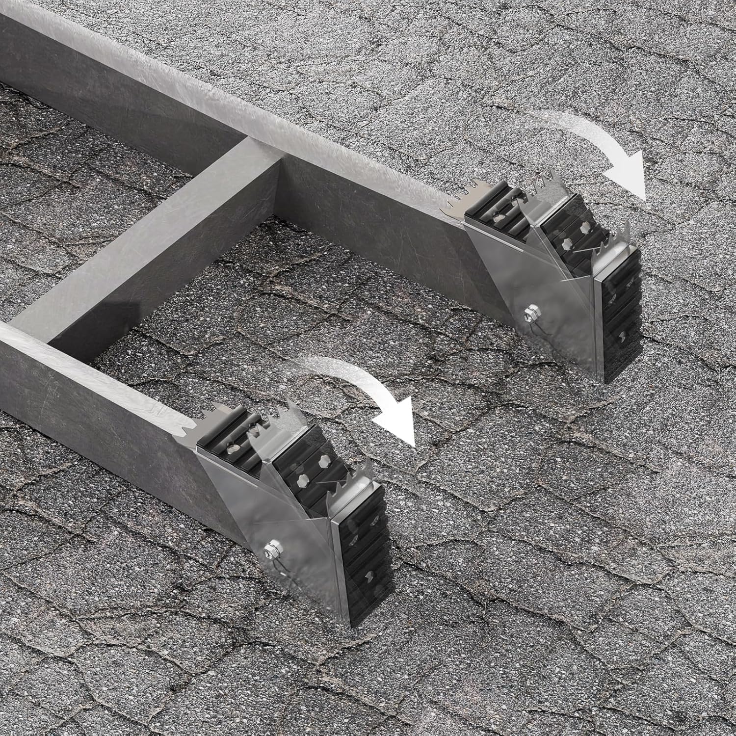 2-Pack Extension Ladder Feet Kit - Aluminum Ladder Parts, Safe Extension of Feet, Used for Replacement on Aluminum Ladders