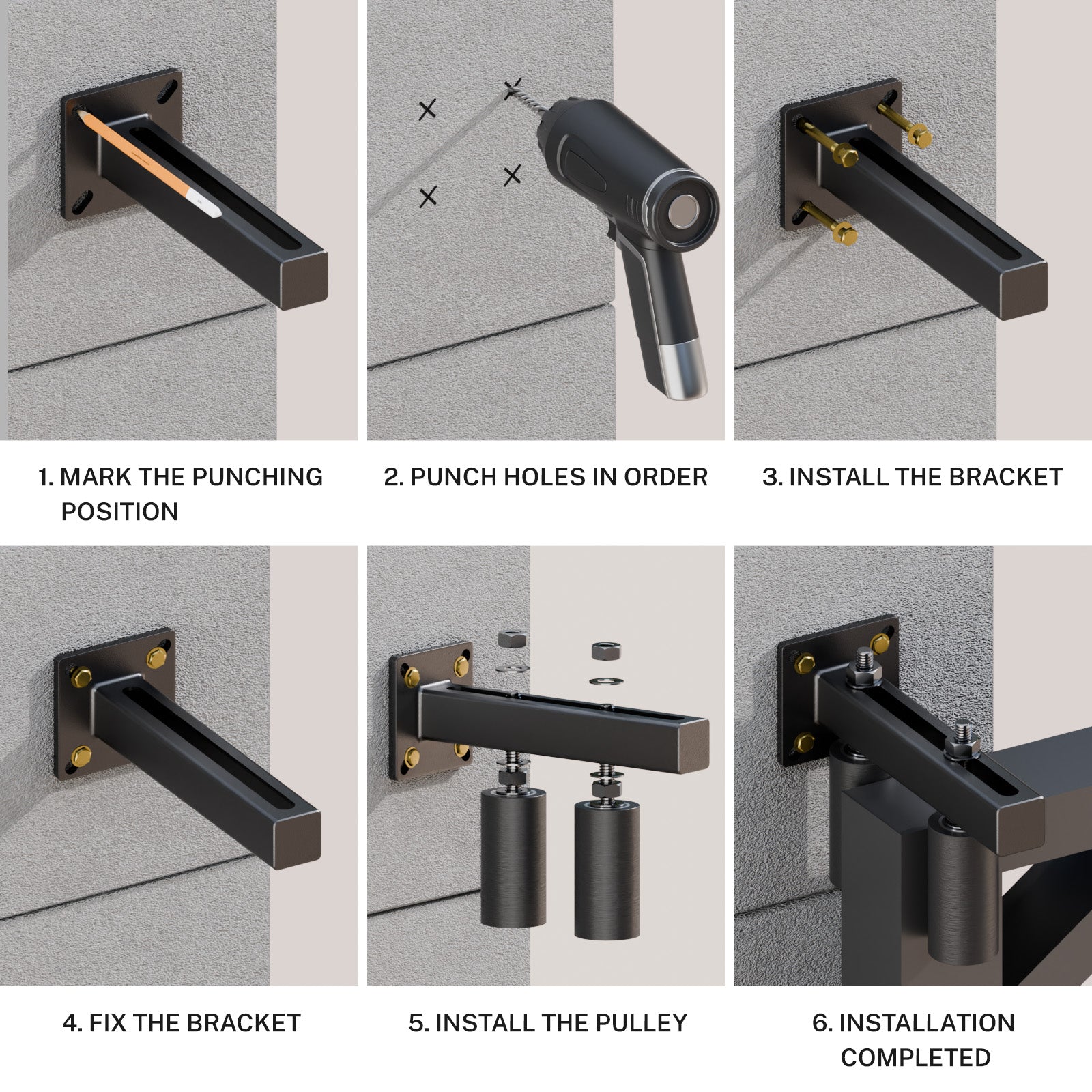 Adjustable 4" Slide Gate Guide Roller, Rust Proof Heavy Duty Steel Sliding Gate Support Assembly, Dual Hard Nylon Guider, Anti Tipping for Sliding Rolling Gates Up to 5.7"