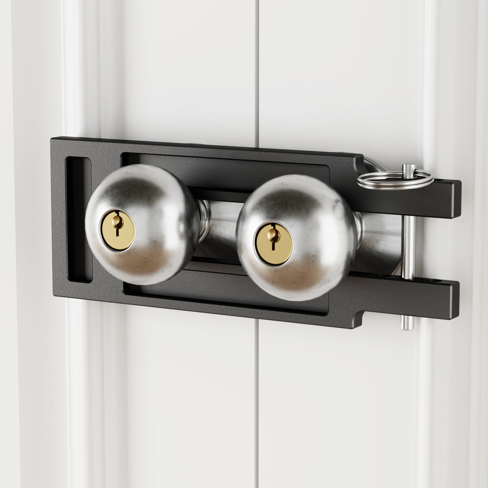 Double Door French Door Locks, Adjustable Childproof French Door Security,Easy Adjustable French Door Locks,Lock Picking,Black