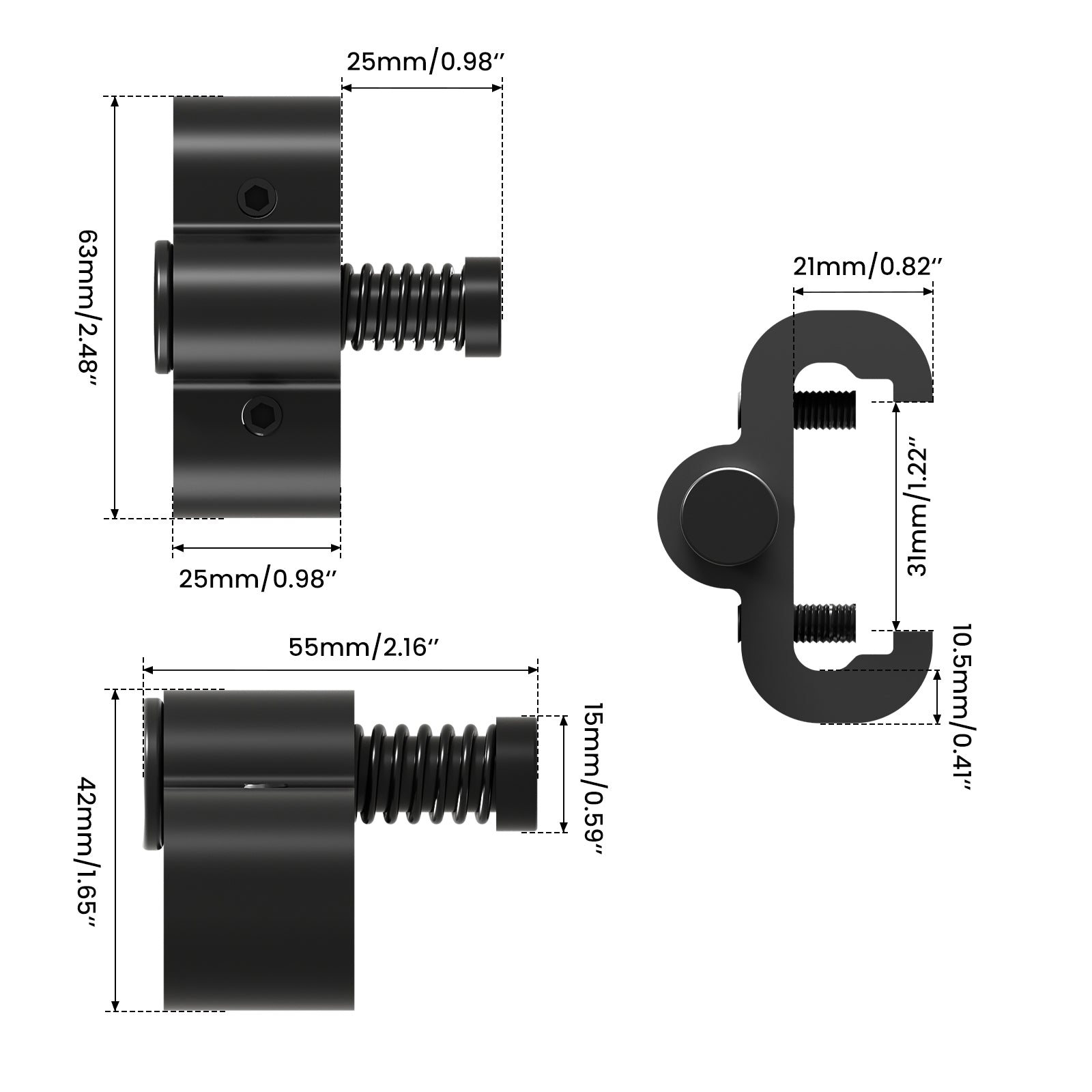 2PCS Adjustable Barn Door Stopper, Upgrade Sliding Barn Door Stopper for Flat Track