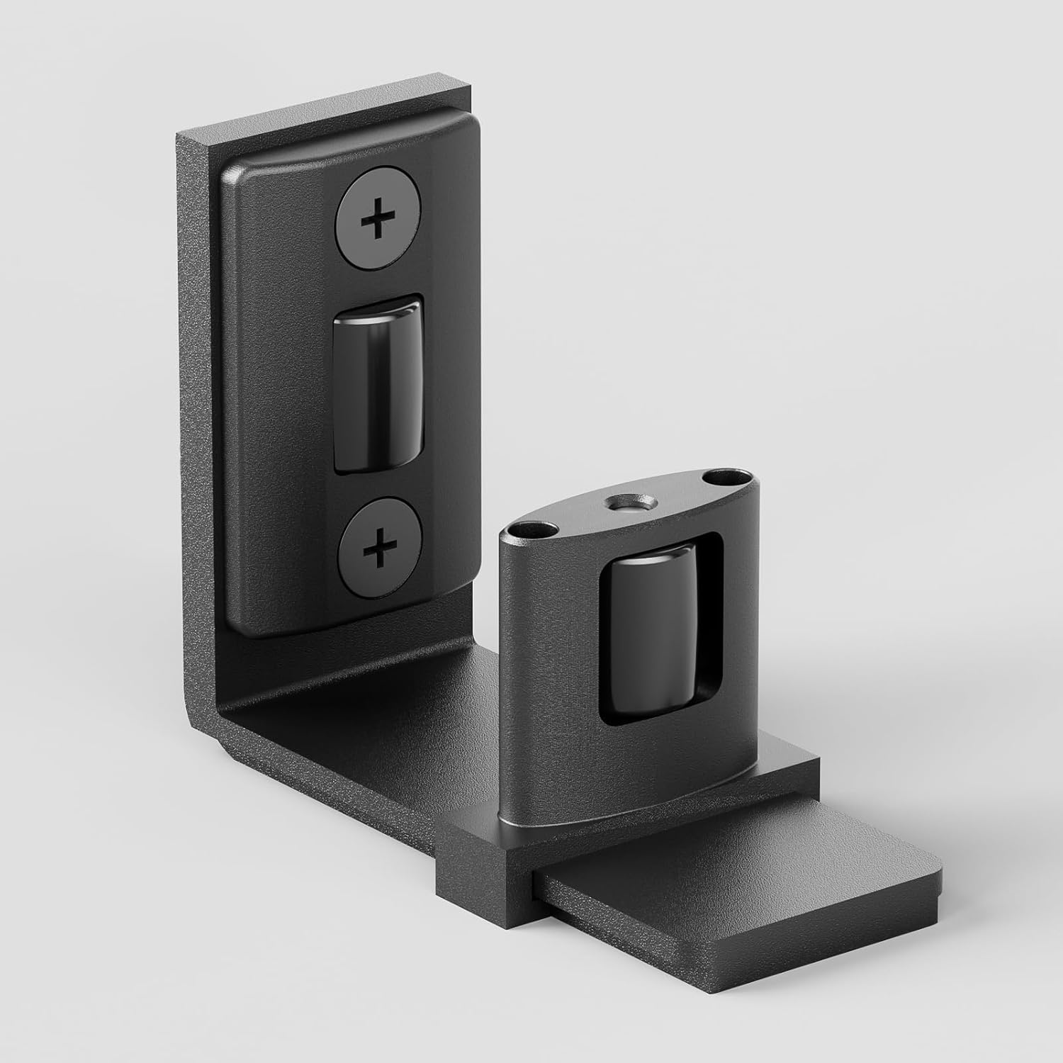 AONAYIOA Wand-/Türverstellbare Bodenschienen, Schiebetür-Schiebetür-Bodenschienen, für Glas-/Holztüren, schwarz