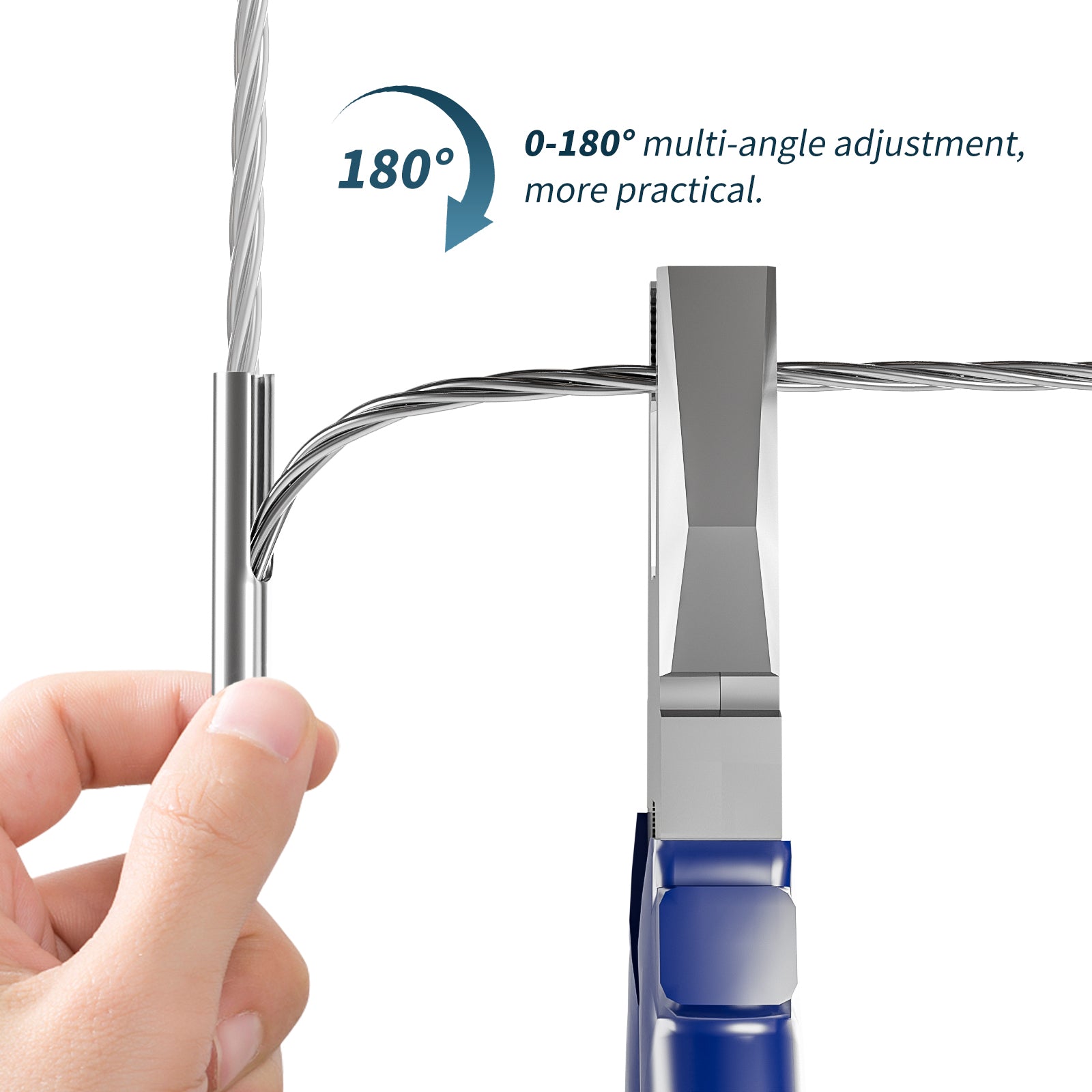 60 Pack 316 Stainless Steel 1/8" Adjustable Invisible Cable Railing Kit, Terminal Toggle Anchor Angle, Indoor Railing Kit for Metal Railing Corner Post and Wall Post