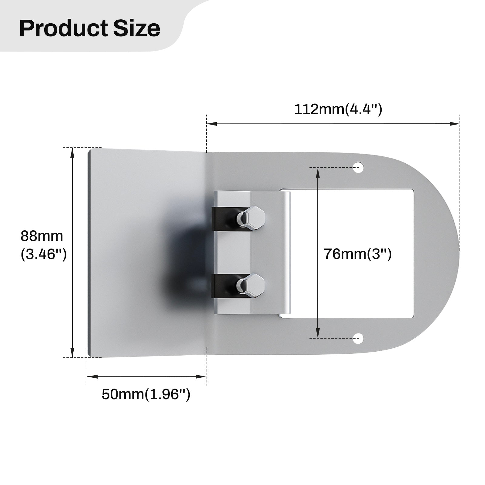 Watermelon Light Bracket,Stainless Steel Material,Universal Clamp Style Mount,Watermelon Lights Under Glow Bracket for Universal Truck RV-2PCS