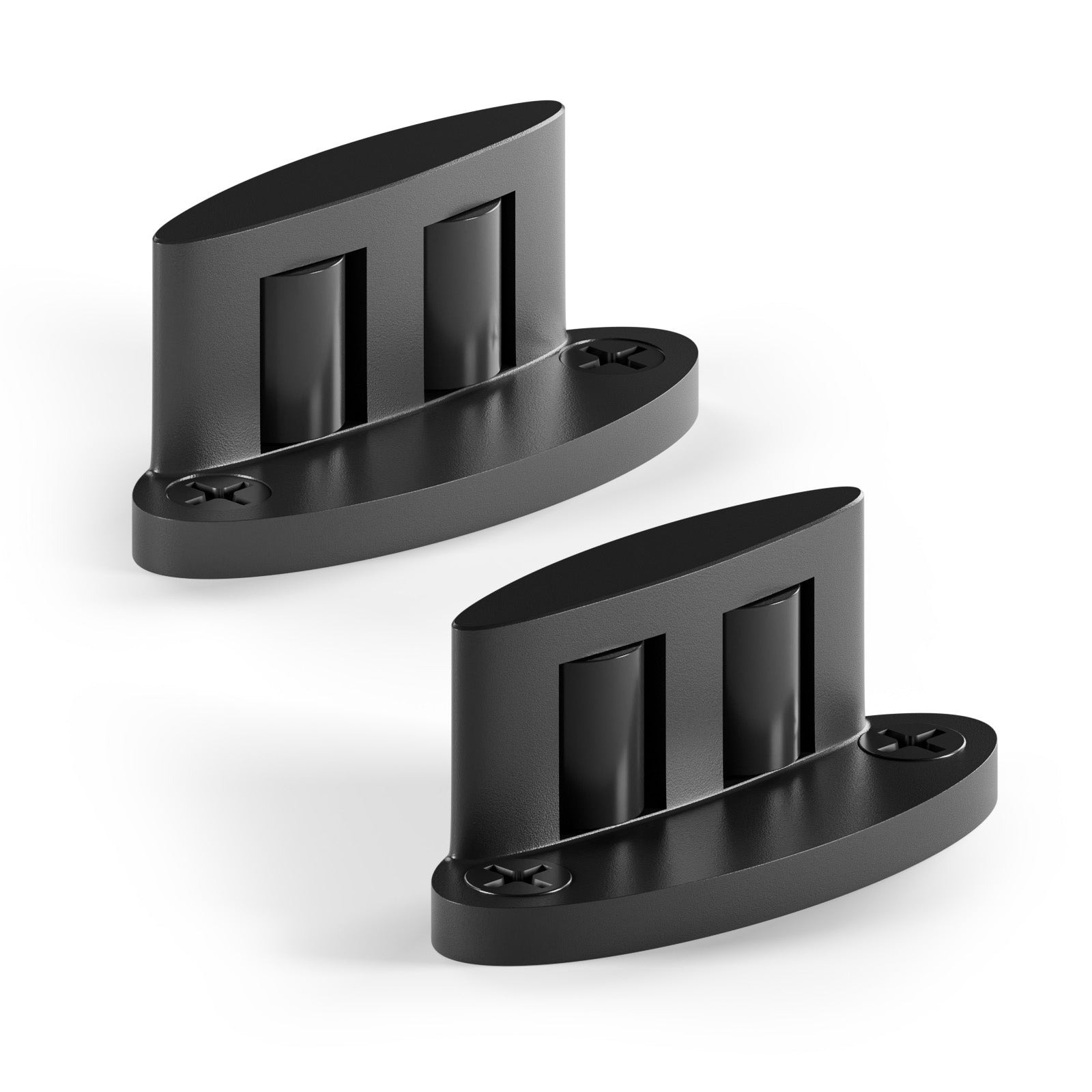 Sliding Barn Door Bottom Floor Guide, Compact Double-Sided Roller Design, Aluminum Alloy with Smooth Nylon Rollers, Floor Mounted