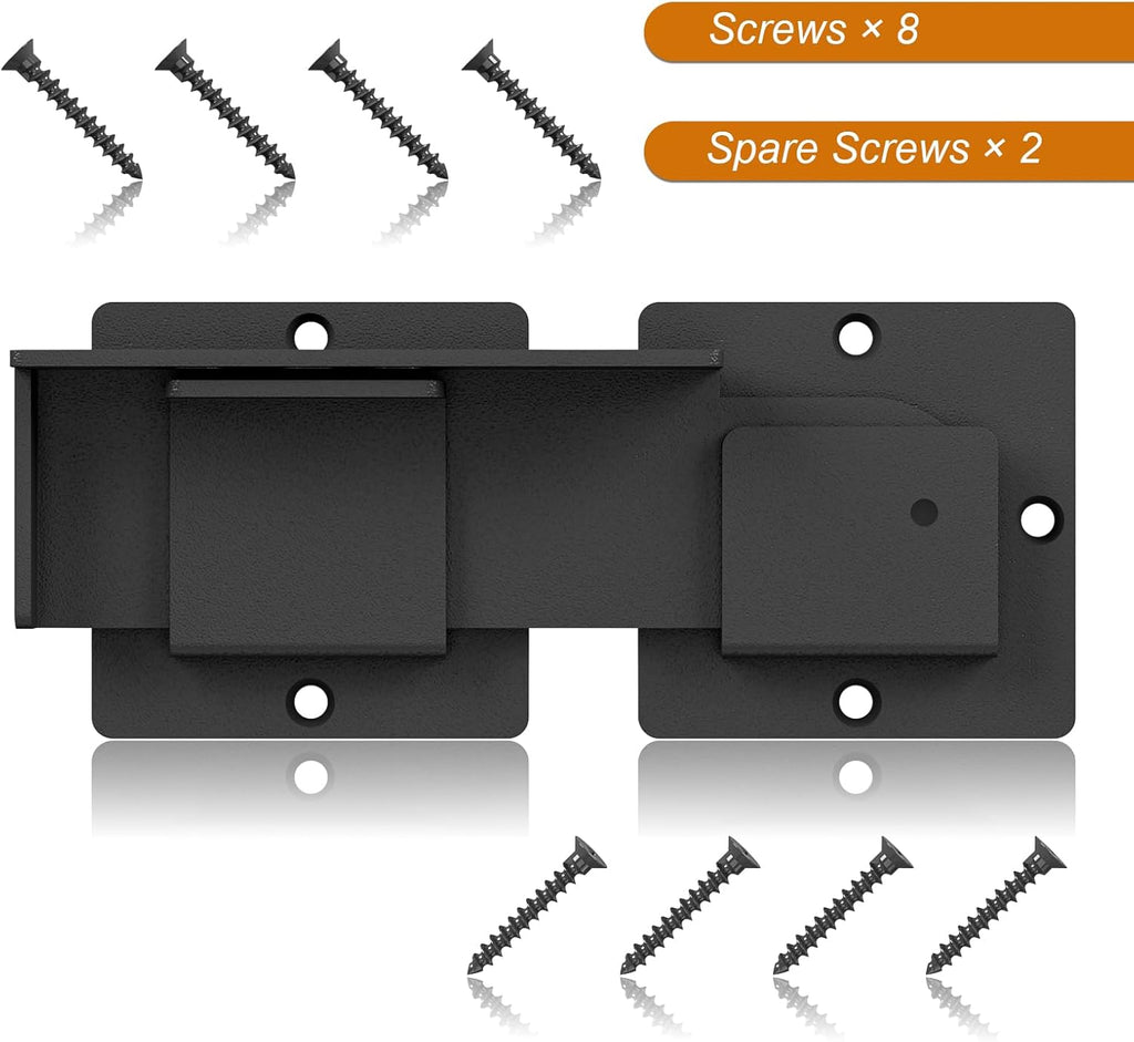 7.5" Flip Gate Latch Lock with Padlock Hole 1Pack, 4mm Heavy Duty Carbon Steel Adjustable Latch for Sliding Doors, Outdoor Gates, Wooden Fences, Barn Door, Shed, Vinyl Fence, Garage, Yard