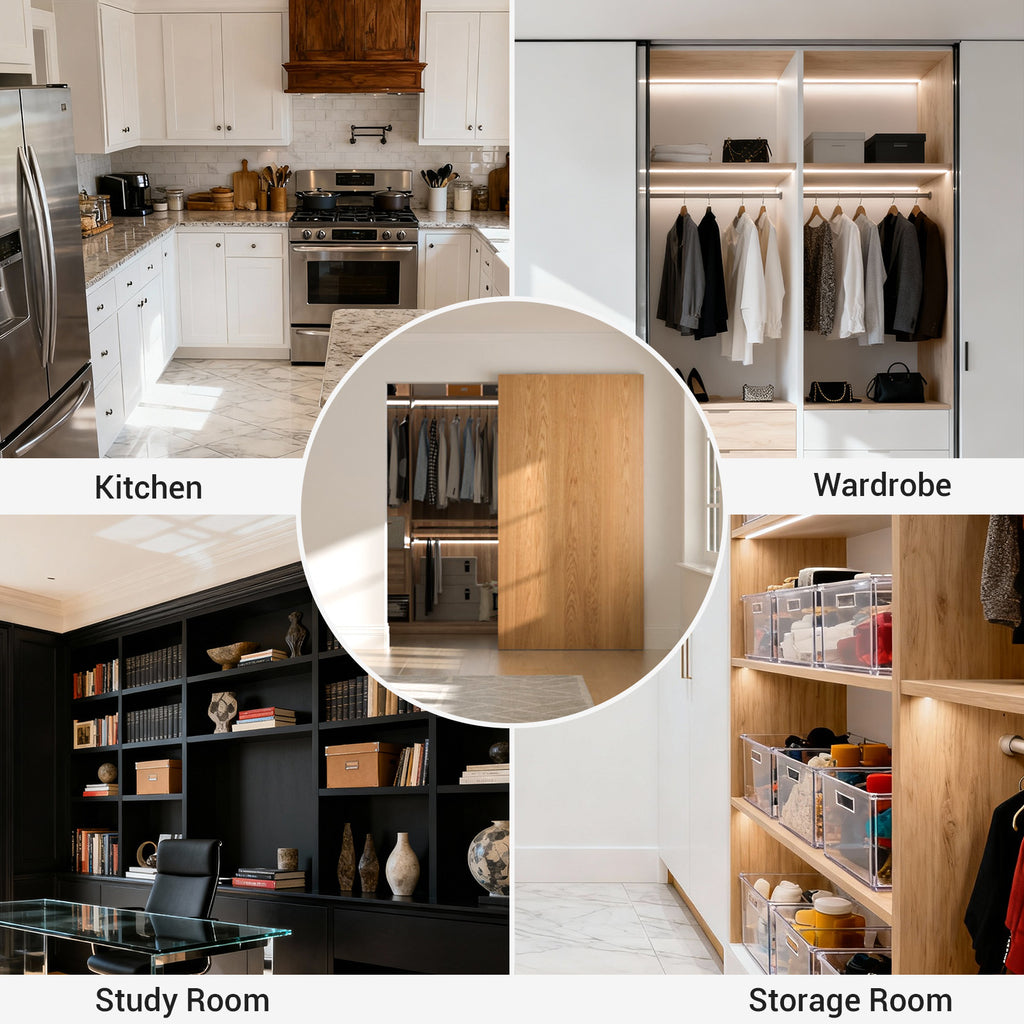 36" Concealed Sliding Barn Door Hardware with Soft Close Mechanism,Hidden Barn Door Hardware Kit,Wall Mount no Floor Track Fits Opening Width 25"-29"(Door not Included)