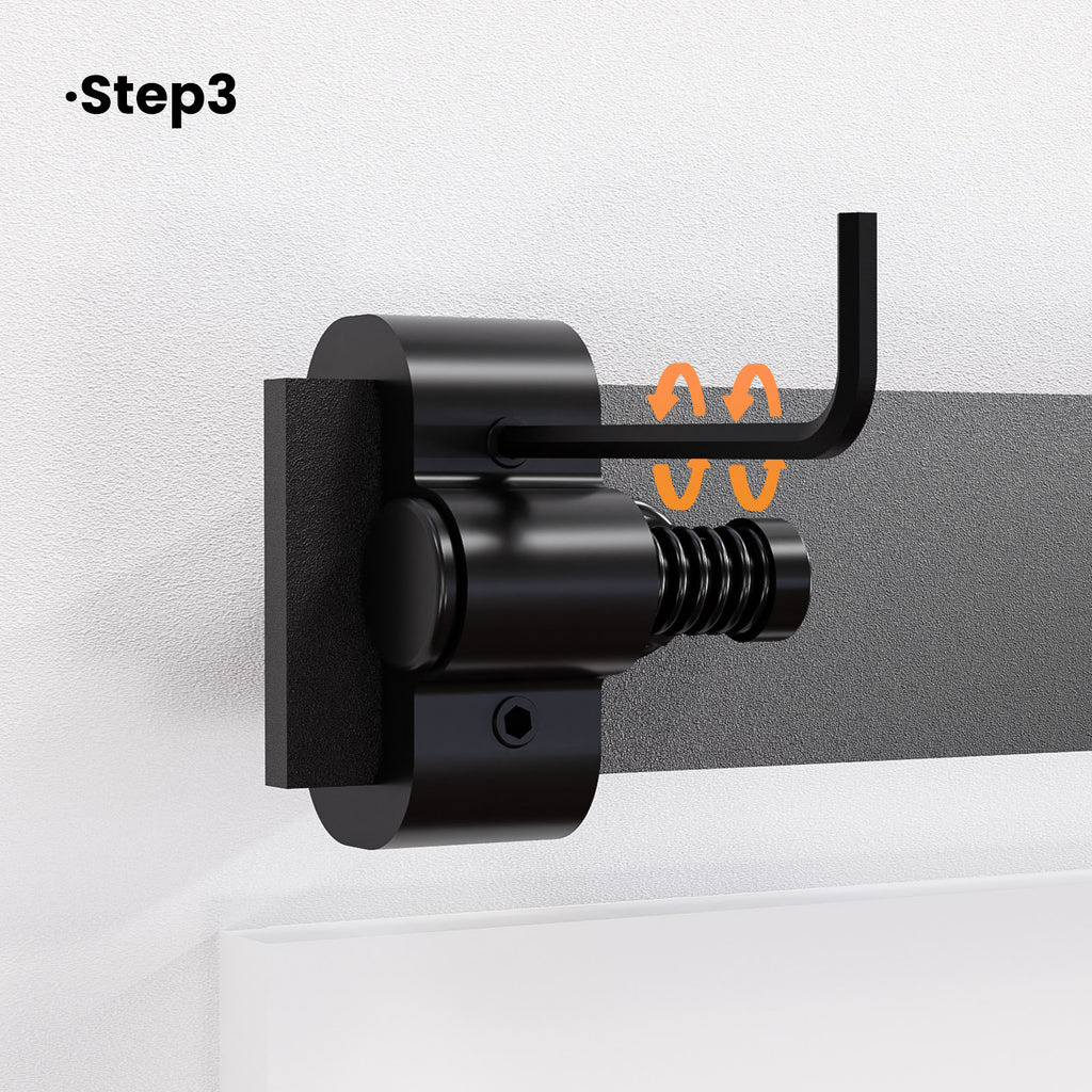 2PCS Adjustable Barn Door Stopper, Upgrade Sliding Barn Door Stopper for Flat Track