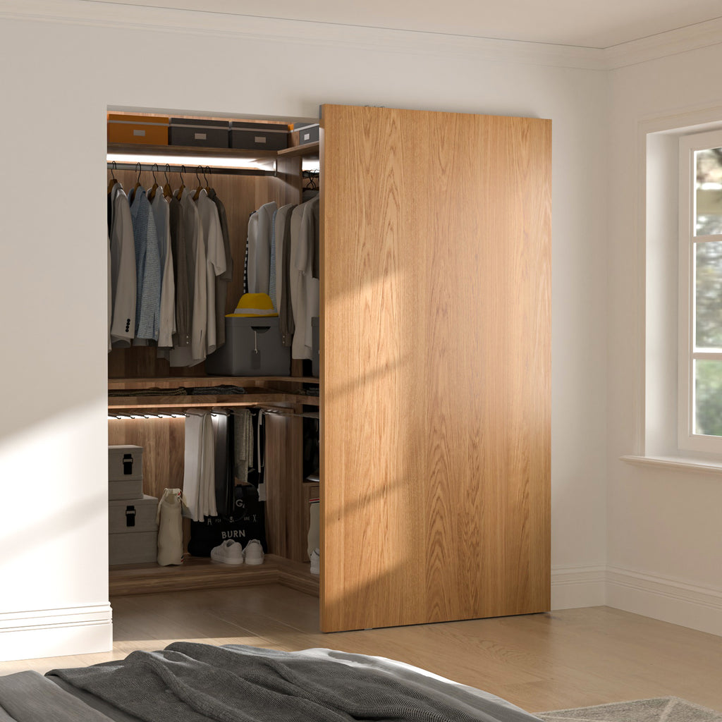 36" Concealed Sliding Barn Door Hardware with Soft Close Mechanism,Hidden Barn Door Hardware Kit,Wall Mount no Floor Track Fits Opening Width 25"-29"(Door not Included)