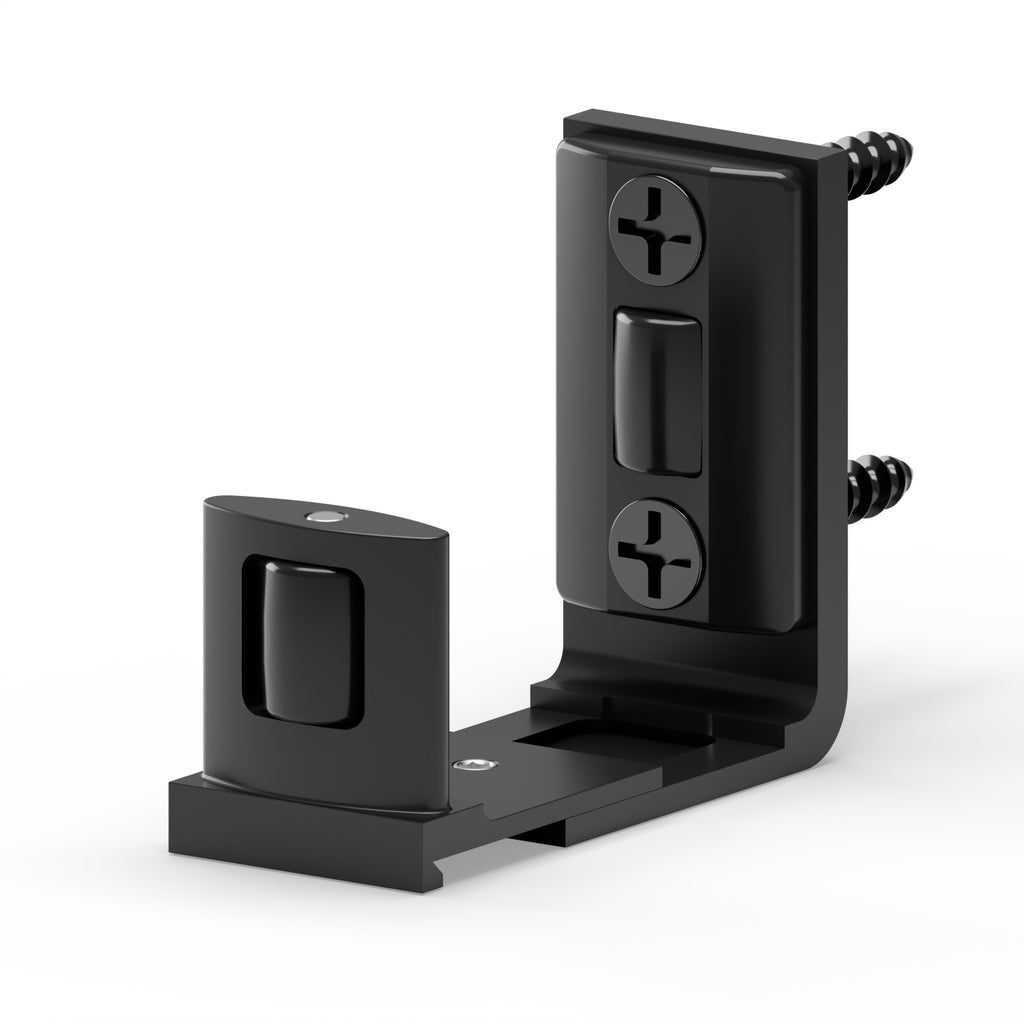 Sliding Barn Door Bottom Floor Guide, Adjustable U Shape Flexible Flush Design, Aluminum Alloy with Smooth Nylon Rollers, Wall Mounted