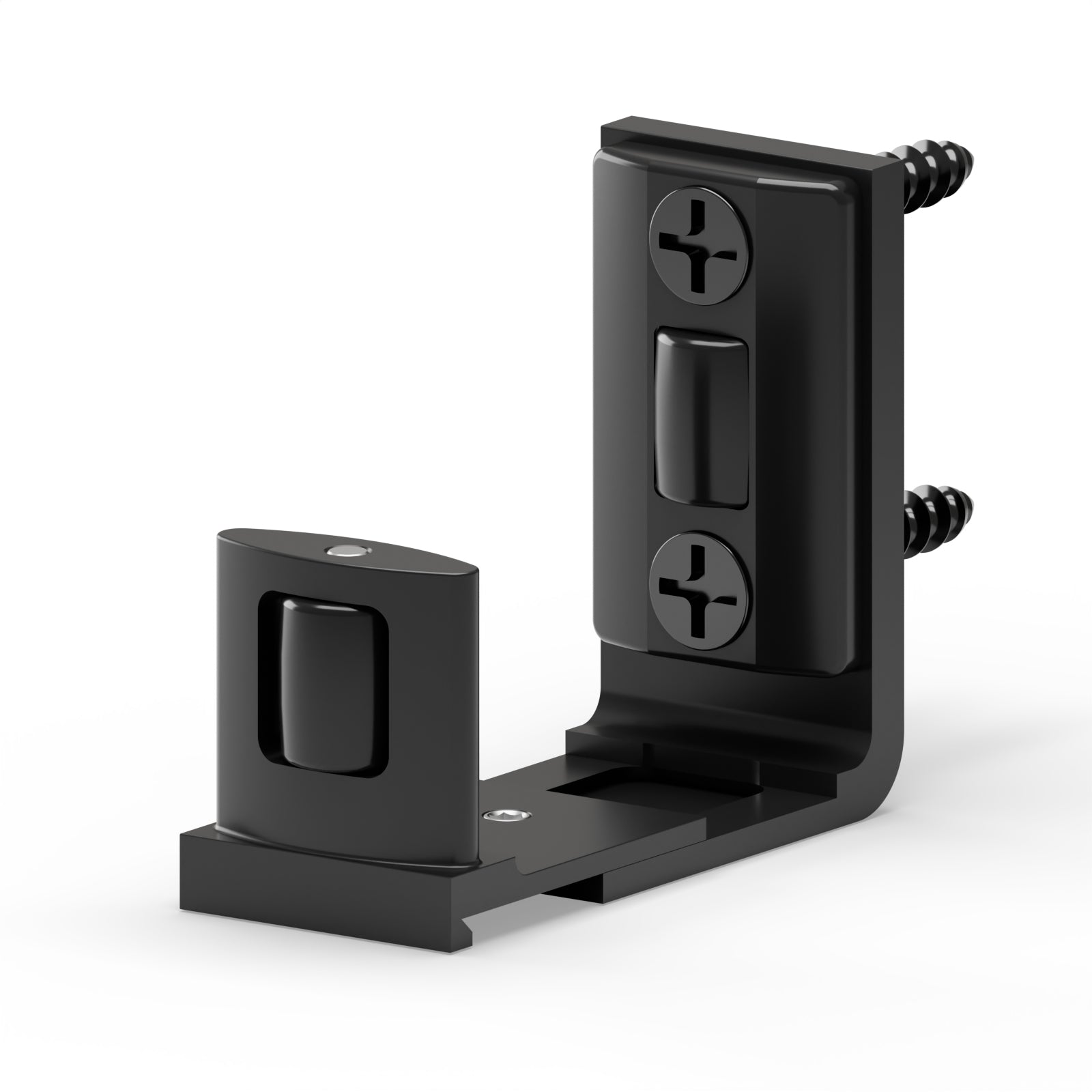 Sliding Barn Door Bottom Floor Guide, Adjustable U Shape Flexible Flush Design, Aluminum Alloy with Smooth Nylon Rollers, Wall Mounted