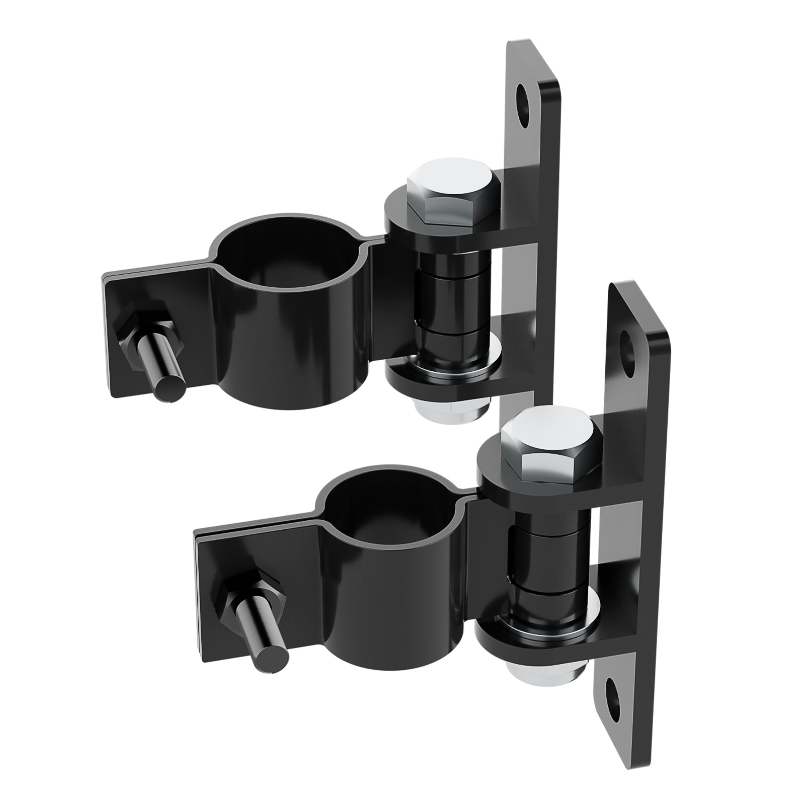 Farm Gate Hinges Heavy Duty, Fits 1-3/8'' Outer Diameter Pipes/Posts, Wall Mount Fence Hinges for Outdoor Gates, Carbon Steel Electroplating Surface Finishing (2 Pack)