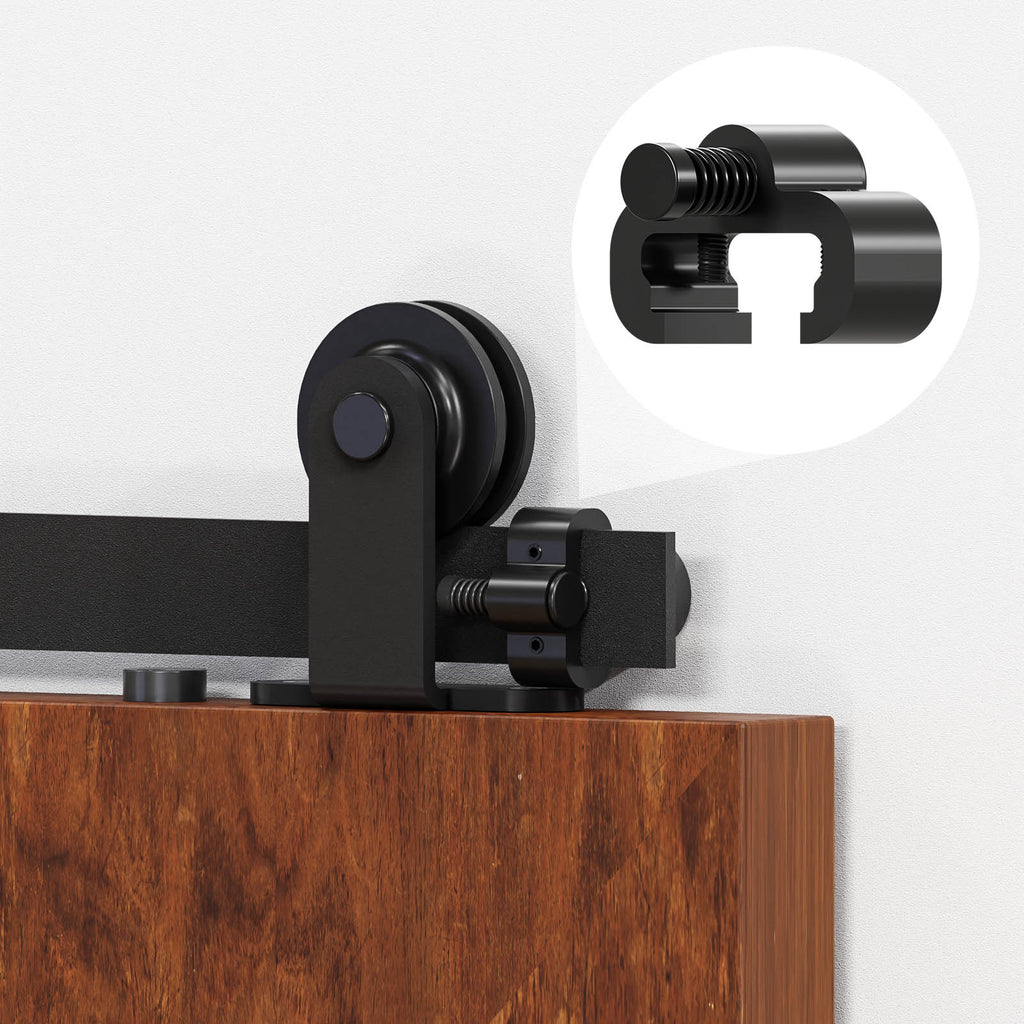 2PCS Adjustable Barn Door Stopper, Upgrade Sliding Barn Door Stopper for Flat Track