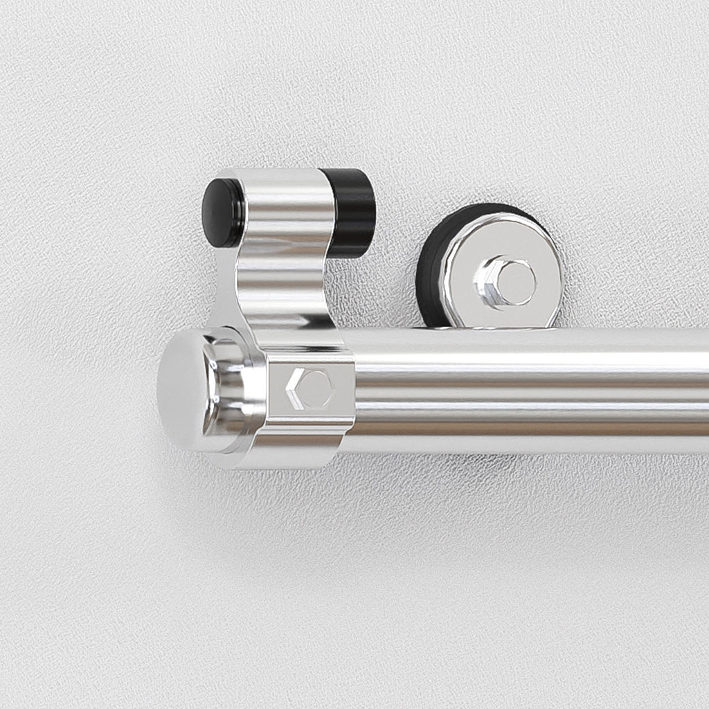 6.6FT Top Mount Sliding Barn Door Hardware Kit, Stainless Steel Barn Door Hardware Track and Kit, Heavy Duty Sturdy Barn Door Hardware Kit for Single Door（T Shaped）