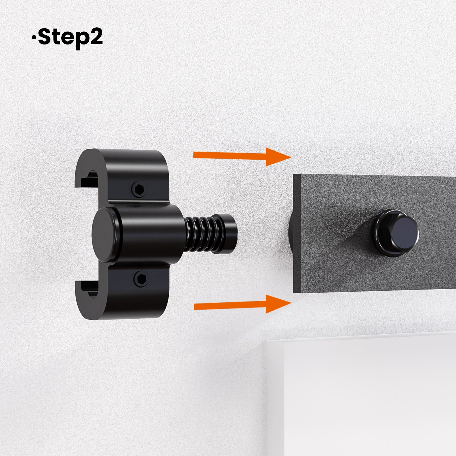 2PCS Adjustable Barn Door Stopper, Upgrade Sliding Barn Door Stopper for Flat Track