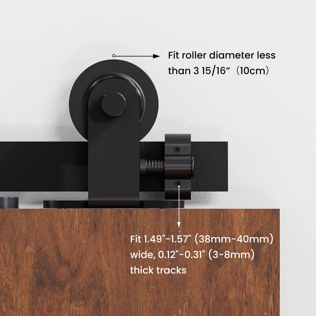 2PCS Adjustable Barn Door Stopper, Upgrade Sliding Barn Door Stopper for Flat Track