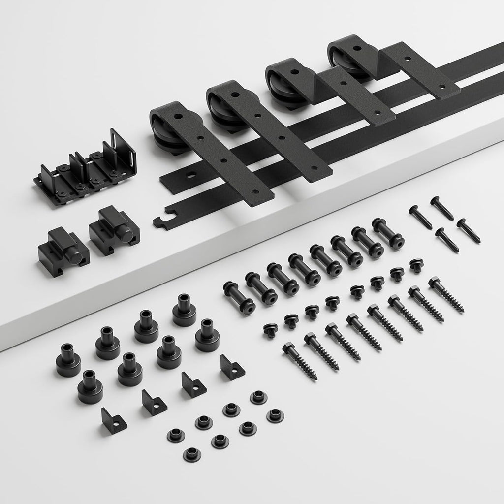 AONAYIOA 4.5FT/137CM Kabinett Mini Schiebetür Hardware-Kit, schiebetürbeschlag,schiebetür komplettset,Schiebegeräuschlos,für Eintürige TV-Ständer, Kleiner Kleiderschrank (Keine Schranktür)