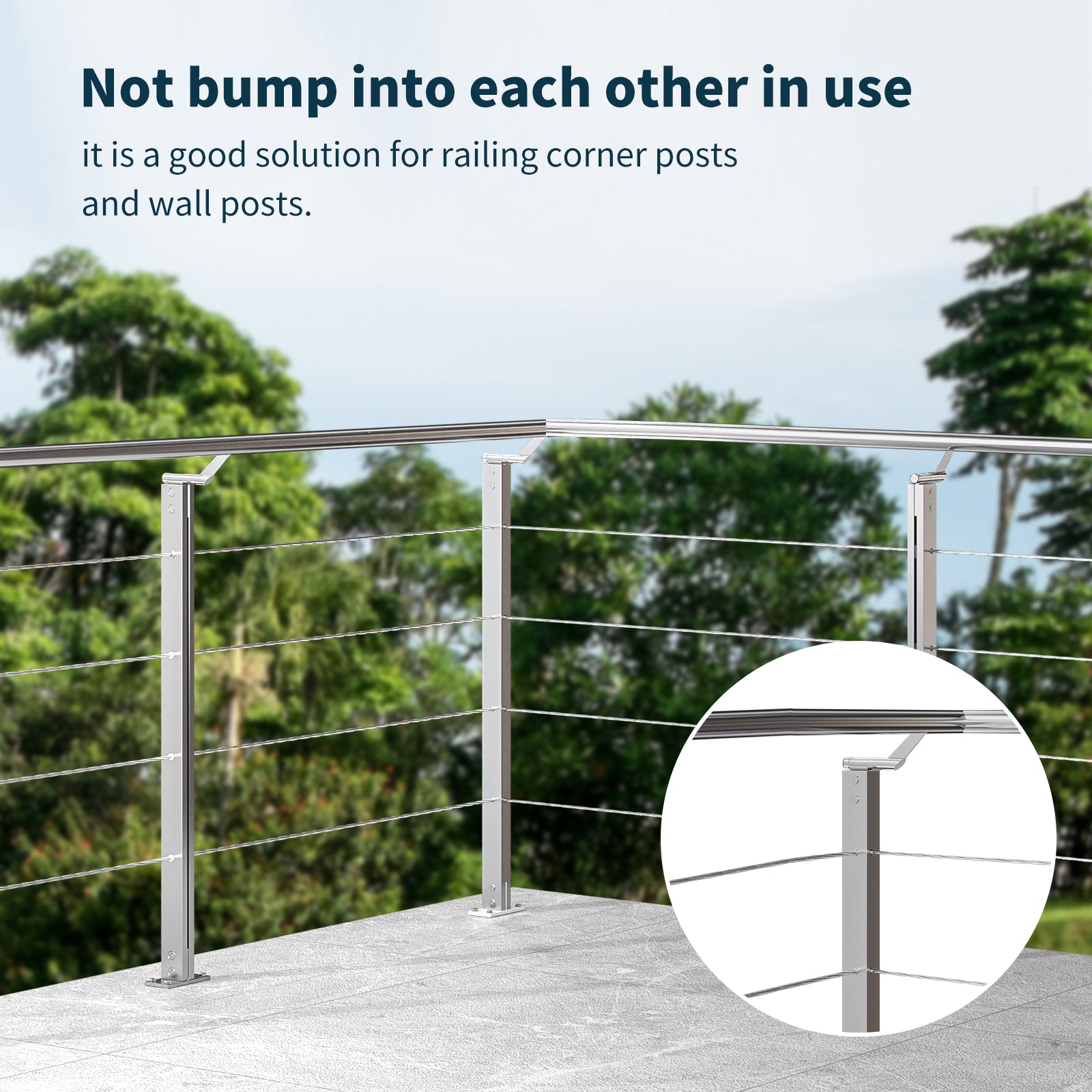 60 Pack 316 Stainless Steel 1/8" Adjustable Invisible Cable Railing Kit, Terminal Toggle Anchor Angle, Indoor Railing Kit for Metal Railing Corner Post and Wall Post