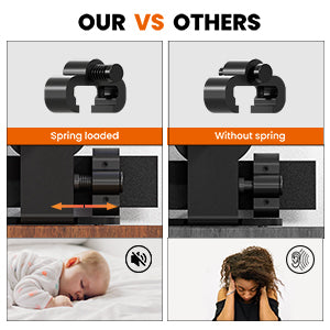 2PCS Adjustable Barn Door Stopper, Upgrade Sliding Barn Door Stopper for Flat Track