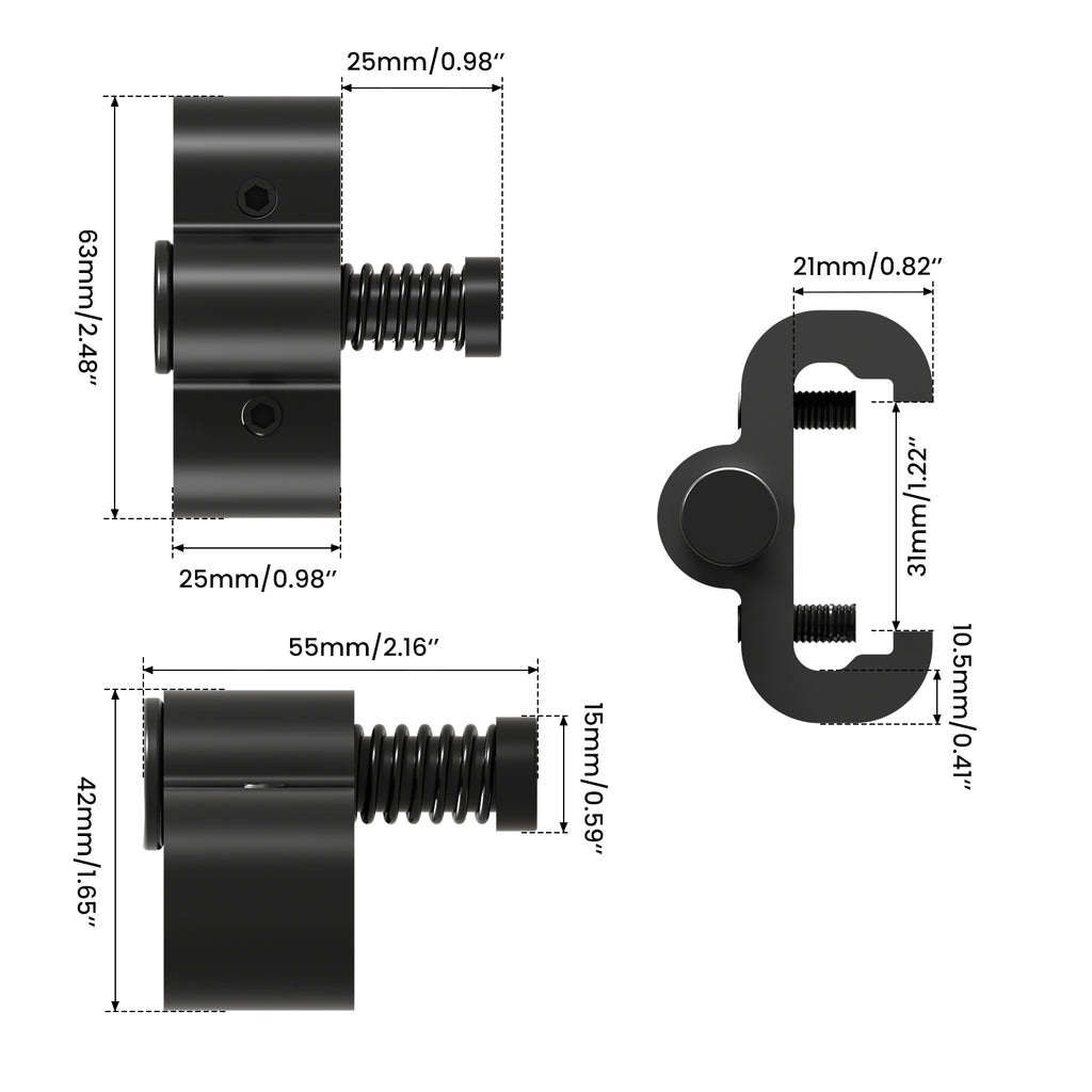 2PCS Adjustable Barn Door Stopper, Upgrade Sliding Barn Door Stopper for Flat Track