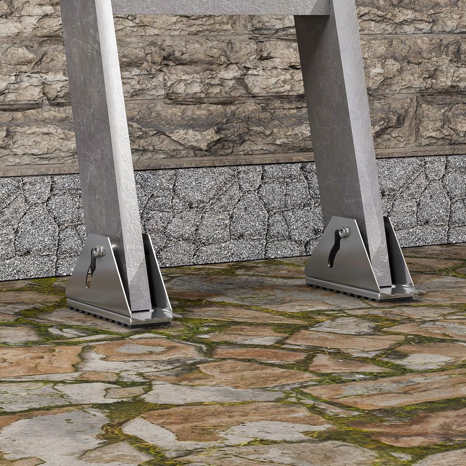 2-Pack Extension Ladder Feet Kit - Aluminum Ladder Parts, Safe Extension of Feet, Used for Replacement on Aluminum Ladders