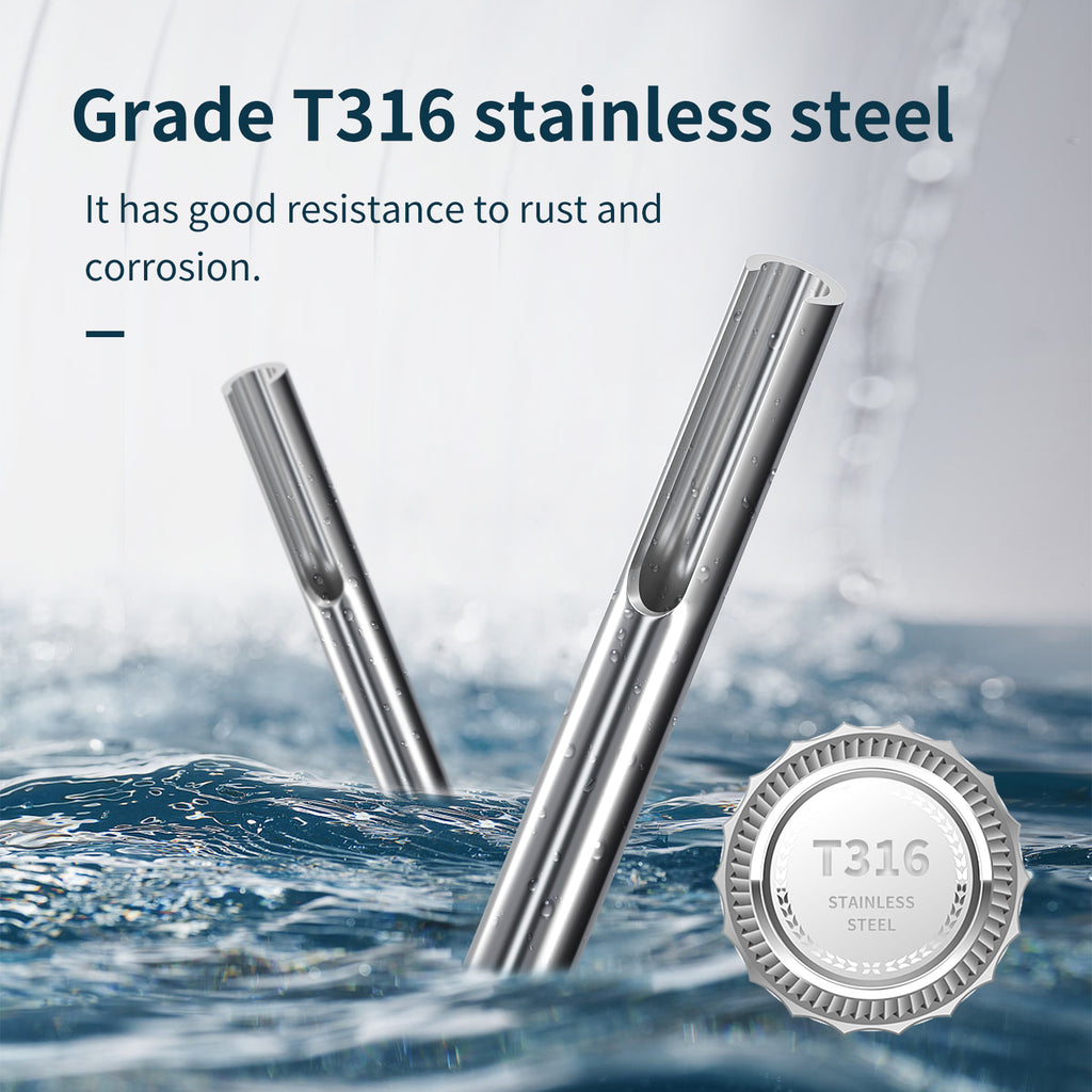 60 Pack 316 Stainless Steel 1/8" Adjustable Invisible Cable Railing Kit, Terminal Toggle Anchor Angle, Indoor Railing Kit for Metal Railing Corner Post and Wall Post