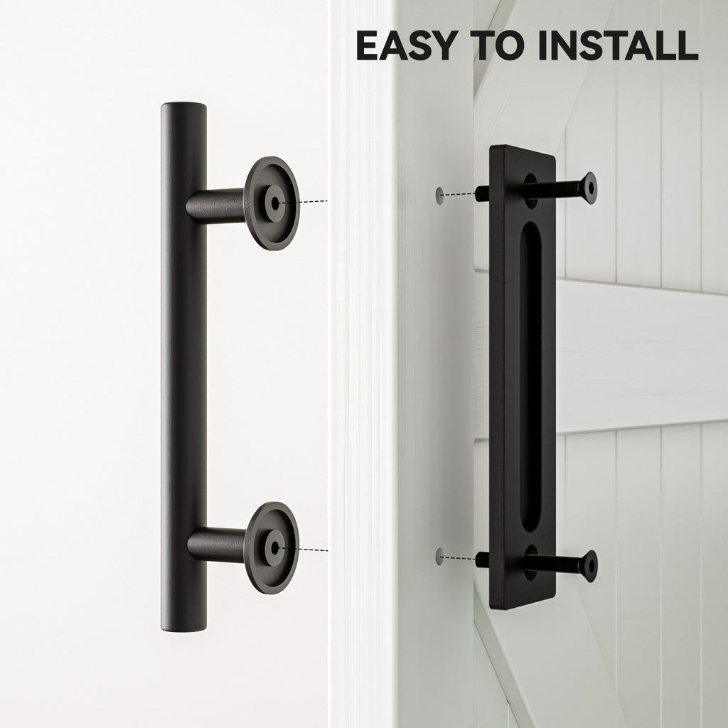 30CM Sliding Barn Door Handle Two-Side Design,Matt Black