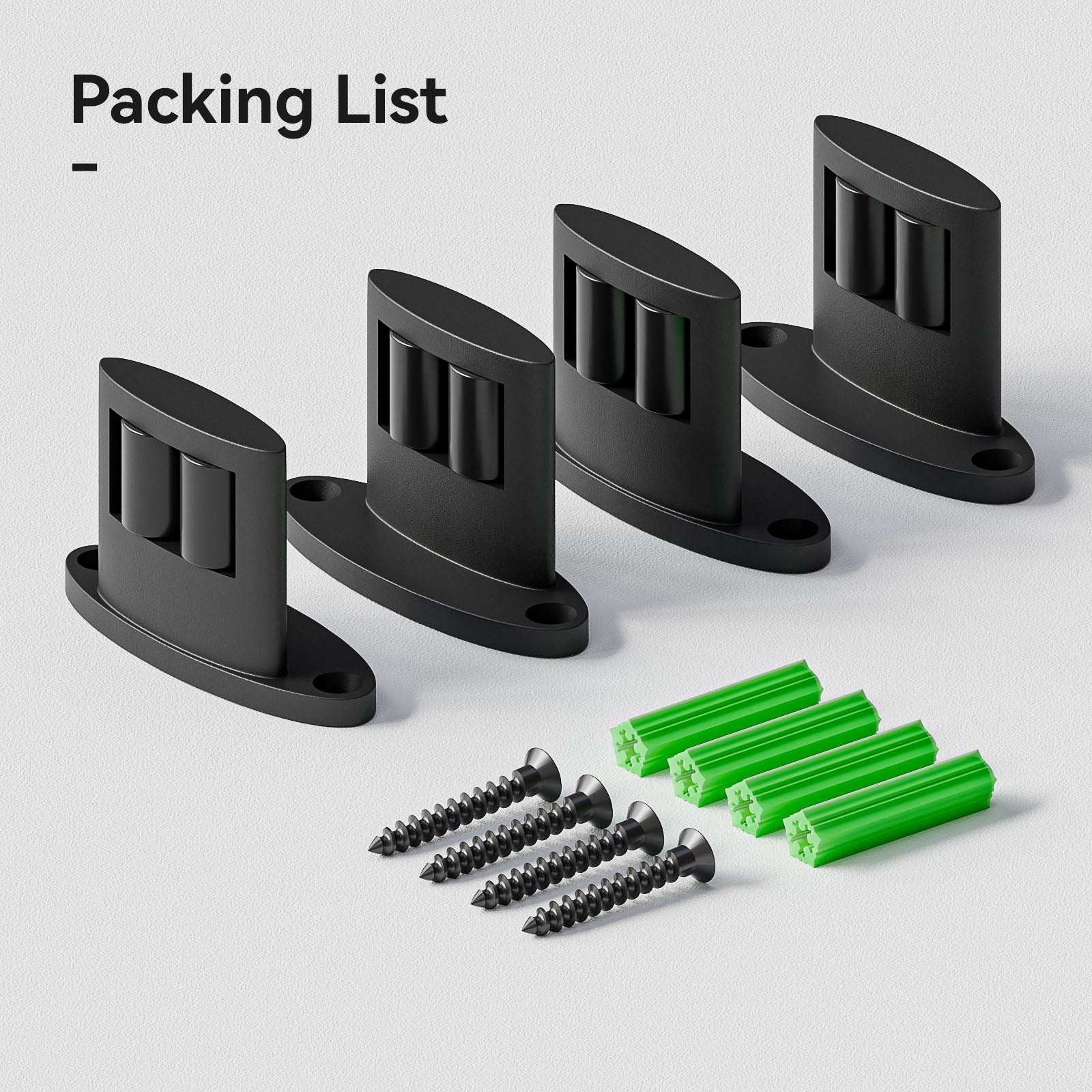 Sliding Barn Door Bottom Floor Guide, Compact Double-Sided Roller Design, Aluminum Alloy with Smooth Nylon Rollers, Floor Mounted