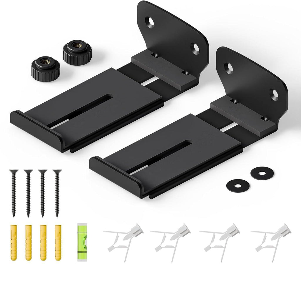 Soundbar Wall Mount Bracket with Anti-Scratch Foam Pads for Samsung, LG, Sony, Vizio, Bose, JBL and More Sound Bar Mounts Under TV,Depth Adjustable 4.1"-6.3",Hold up to 40 lbs