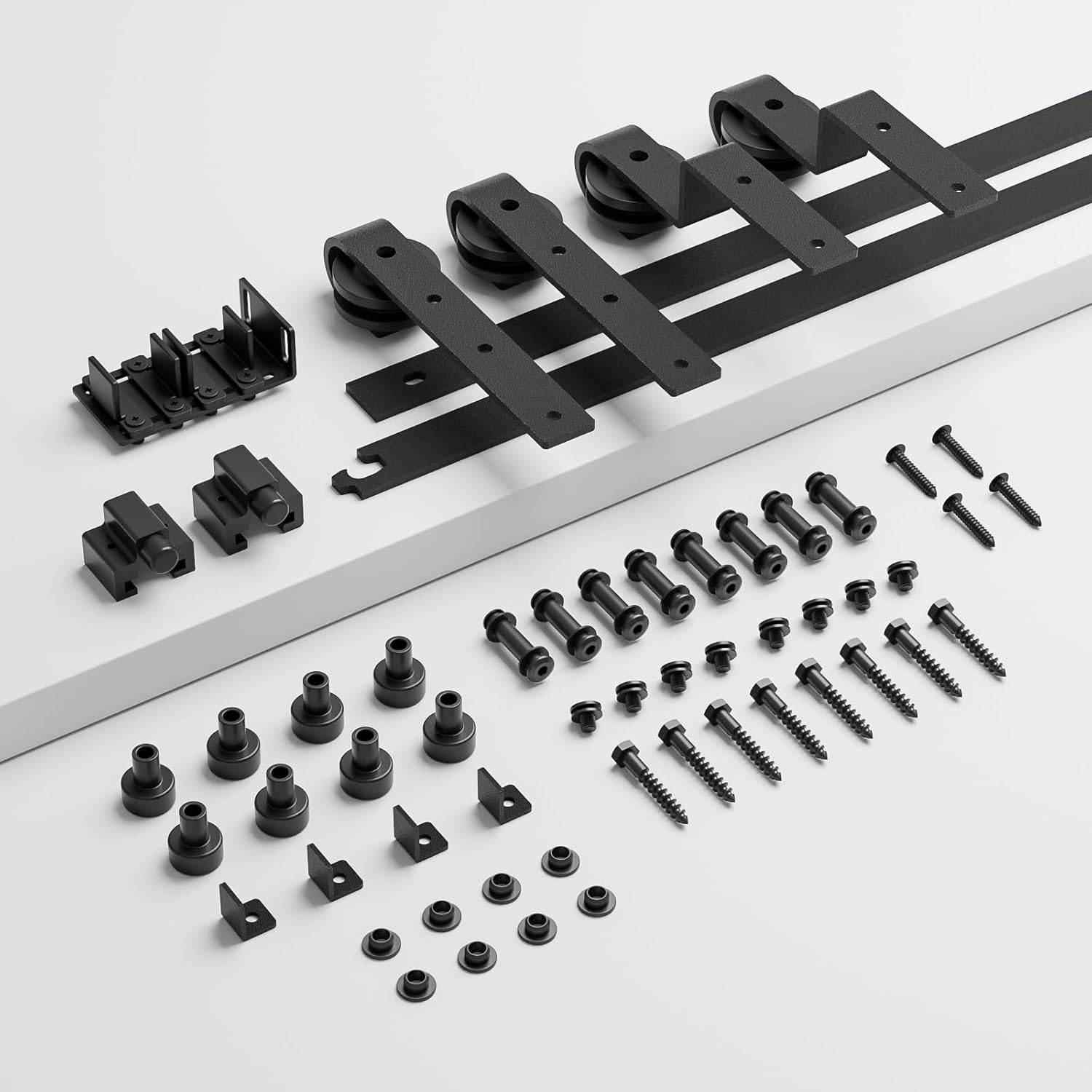 AONAYIOA 3FT/91.5CM Kabinett Mini Schiebetür Hardware-Kit, schiebetürbeschlag,schiebetür komplettset,Schiebegeräuschlos,für Eintürige TV-Ständer, Kleiner Kleiderschrank (Keine Schranktür)